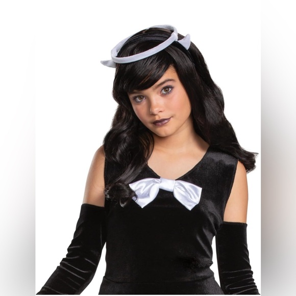 Alice Angel Bendy And The Ink Machine 3 Piece Disguise Dress Costume Girl M 8-10 - Picture 3 of 5